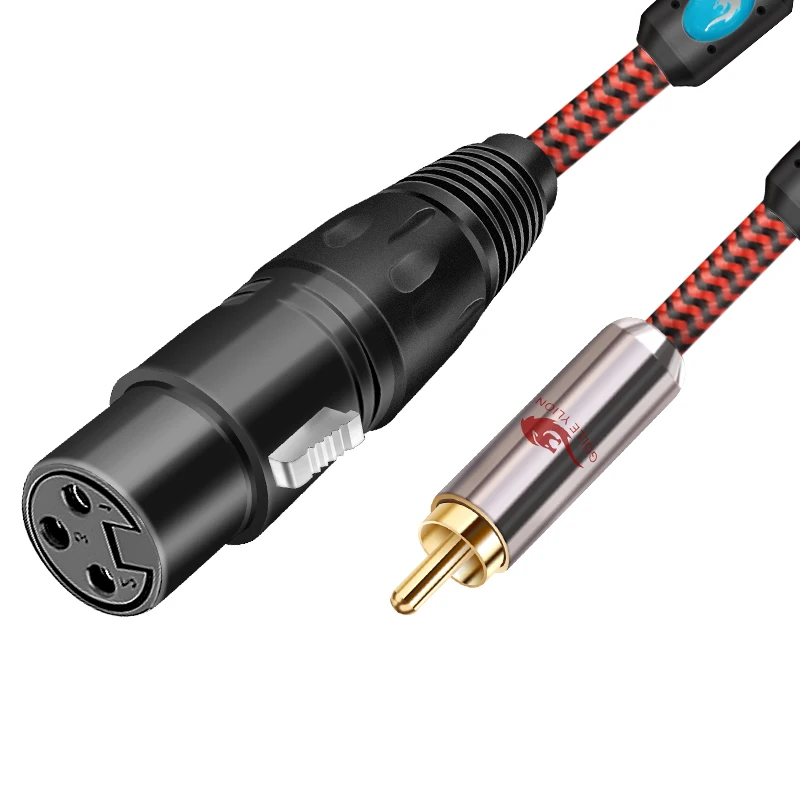 

3 Pin XLR Female to RCA Male Plug Hifi Audio Cable Speaker Microphone Mixer Mixing Consoles Amplifiers Shielded Cords