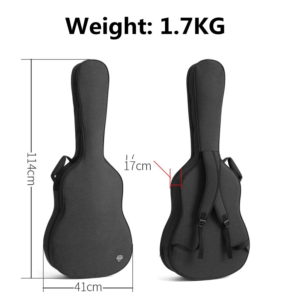 Gitara twarde pudełko torba akustyczna 40 41 Cal lekka 1.7Kg wodoodporna Folk Flattop Balladry Guitarra akcesoria do plecaków Carry