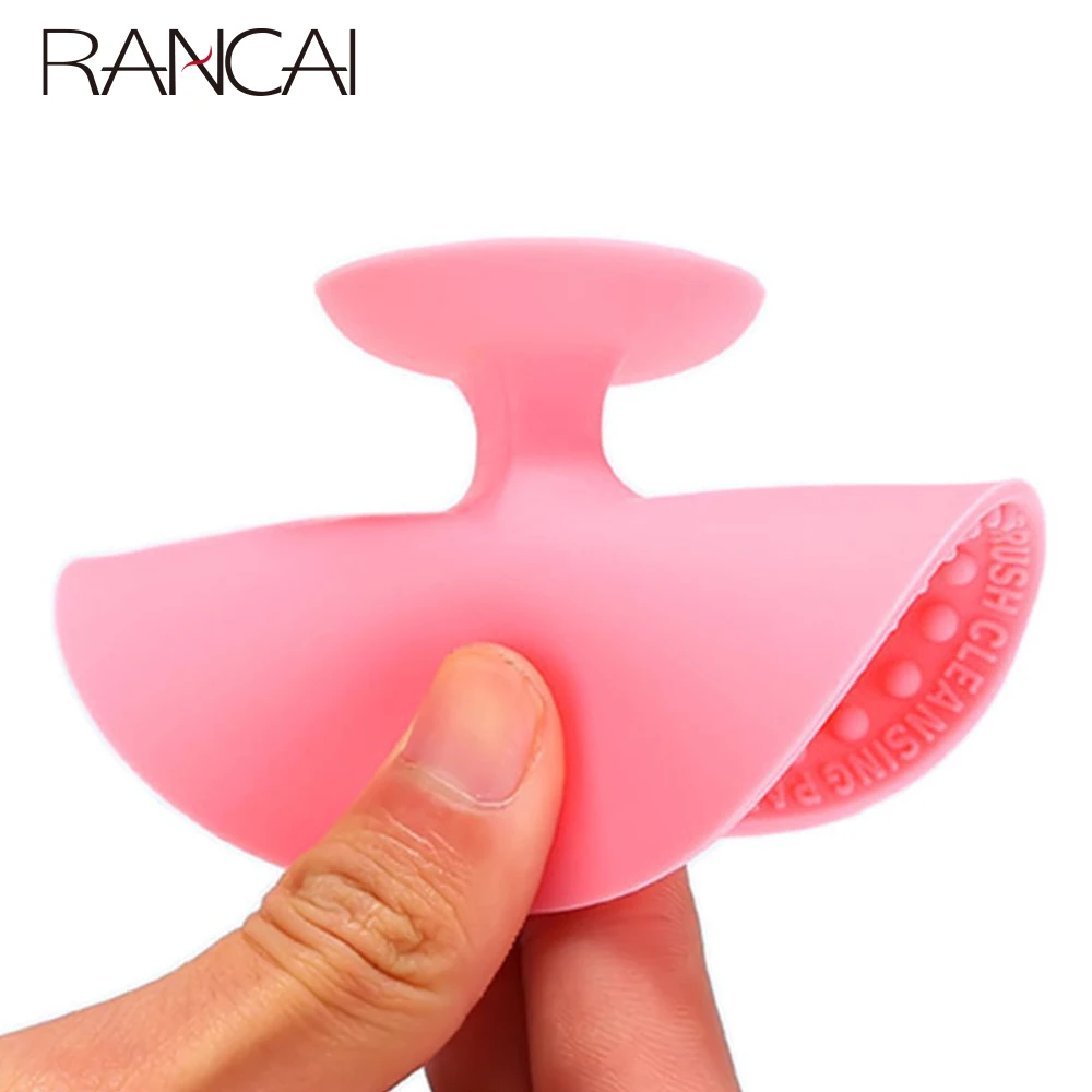 라운드 모양의 실리콘 브러쉬 청소 매트, 메이크업 브러쉬 청소 도구, 메이크업 아이용 화장품 클렌저, 페이스 브러쉬, 1 개