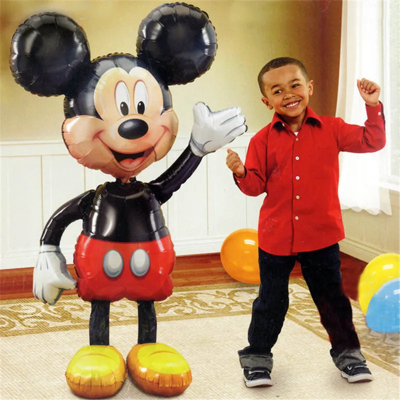 Globos gigantes de Mickey y Minnie Mouse, decoración de fiesta de cumpleaños, juguetes clásicos, regalo de aire, dibujos animados de Disney, Baby