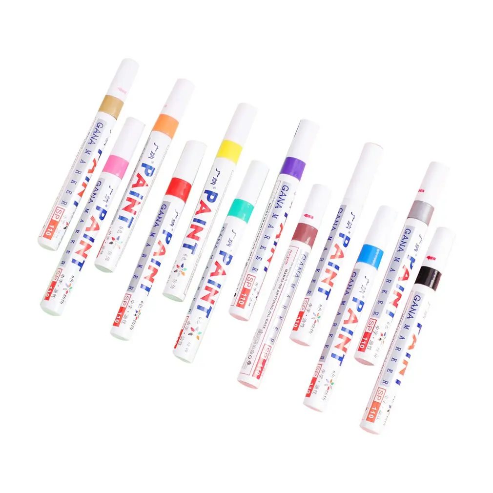 Kleurrijke Wit Waterdichte Rubber Permanente Verf Marker Pen Autoband Loopvlak Milieu Band Schilderij Dropshipping Alleen 1Pcs