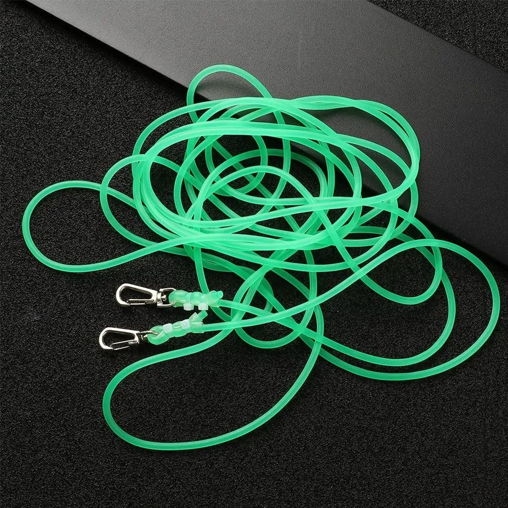 5/8/10m Random Color Elastic Rubber Fishing Line Solid Rope-missed Pole Retaining Pole Thick Fishing Lanyards Rope with Hook