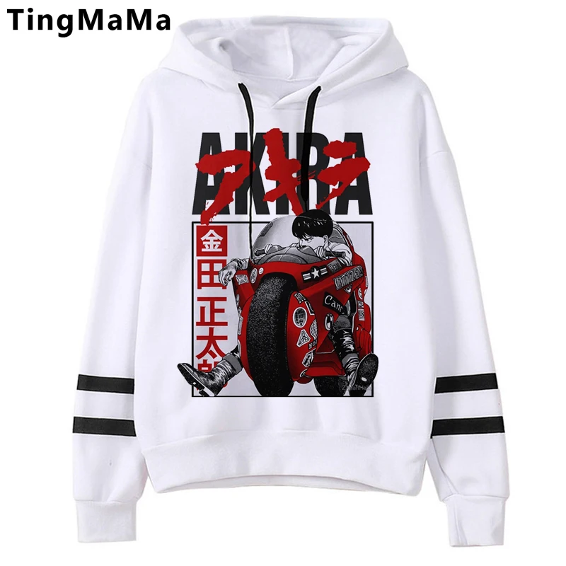 Japanese Anime Hoodie Akira Hoodies Men Kawaii Cartoon Winter Warm K.Otomo Tokyo Graphic Streetwear Unisex Tops Sweatshirts Male