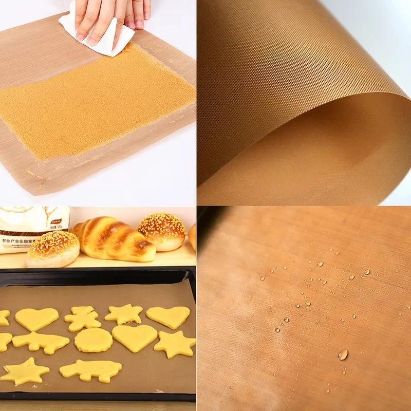 Kitchen accessories reusable baking door mat high temperature PTFE bed cover baking pastry paper non-stick pad