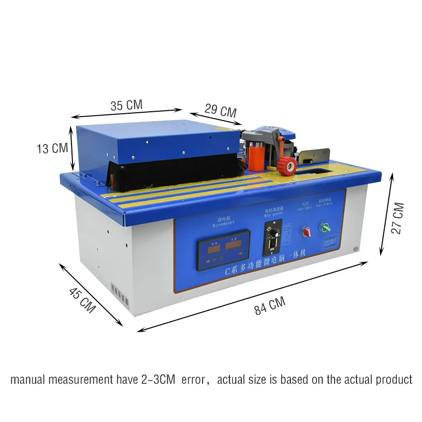 Wood Edge Banding Trimmer Machine Trimming End Cutting With Rotate Function For Straight Curve Cutting Woodworking Edge Bander