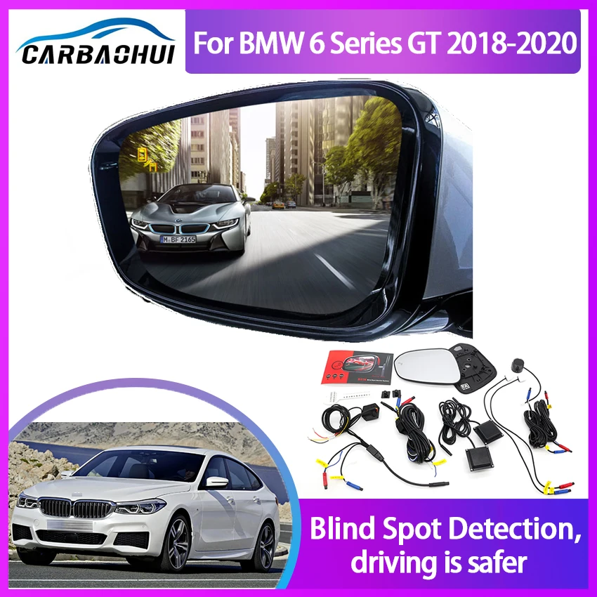 For BMW 6 Series GT 2018-2020 BSM BSD Blind Spot Monitoring System 24GHZ Millimeter Waves Radar Sensor Mirror LED Light Warning