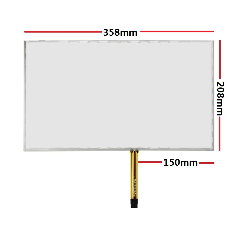 New 15.6 inch five-wire resistor touch standard screen 358*208mm is suitable for USB touch screen single screen industrial scree