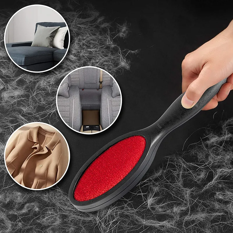 2 حزمة فرشاة مزيل الشعر للحيوان الأليف الوبر فرش للملابس الملابس فرشاة ل الأريكة قابلة لإعادة الاستخدام معجزة فرشاة مزدوجة الجانب