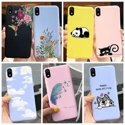 Silicone Case For Xiaomi Redmi 7a Cases Full Protection Soft Tpu Back Cover On Redmi 7A 7 A Bumper Flower Phone Shell Bags Coque