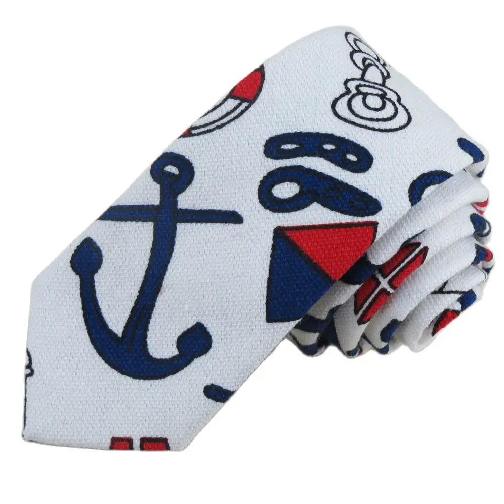 The anchor pattern design linen tie/Men and women are suitable/Han edition fashion leisure unique