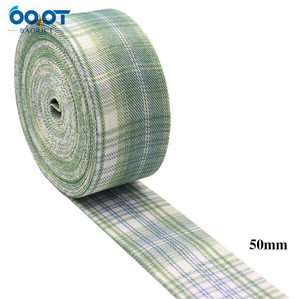 Double-Sided Lattice Thicken Cloth Ribbon 5Yards 211105-1 40MM DIY Crafts Hairclip Apparel Accessories And Sewing Decorations