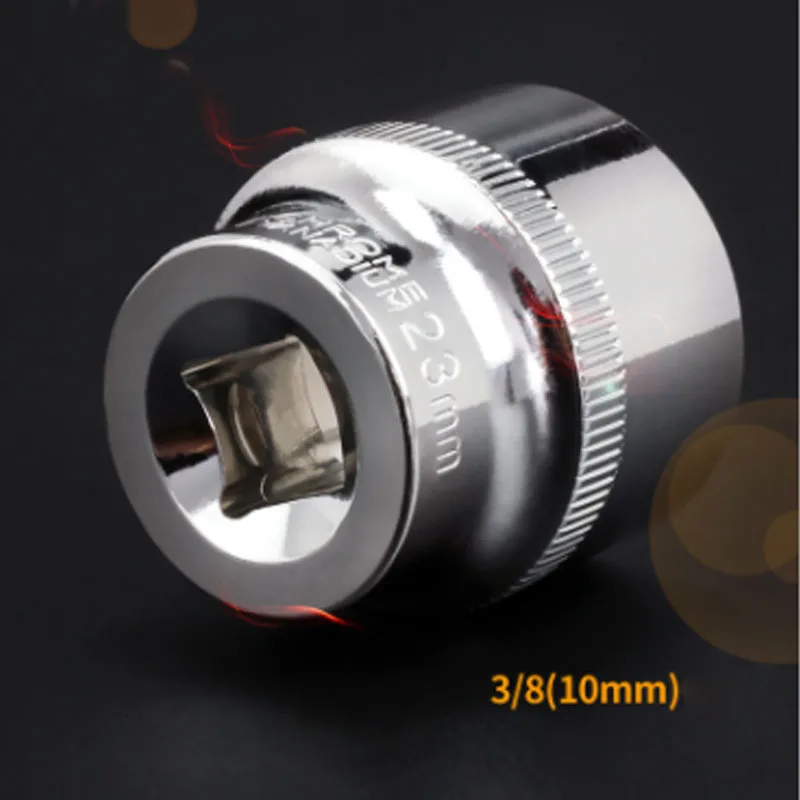3/8 Inch Ổ 8-24Mm Cờ Lê Lục Giác Đầu CR-V 6 Điểm Răng Cờ Lê Bánh Răng Ổ Cắm Bộ Sửa Xe dụng Cụ Ổ Cắm Cho Đai Ốc Loại Bỏ Mới