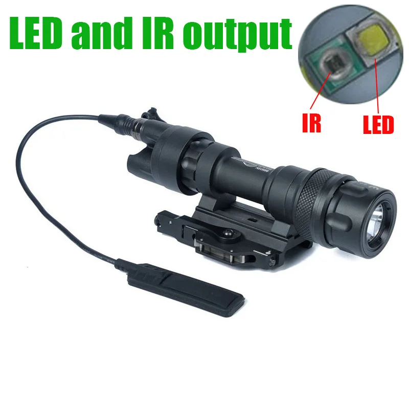 

Tactical SF M952V IR Scout Light LED White Light with IR Output M952V Weapon Light 500 lumen Hunting Rifle Flashlight