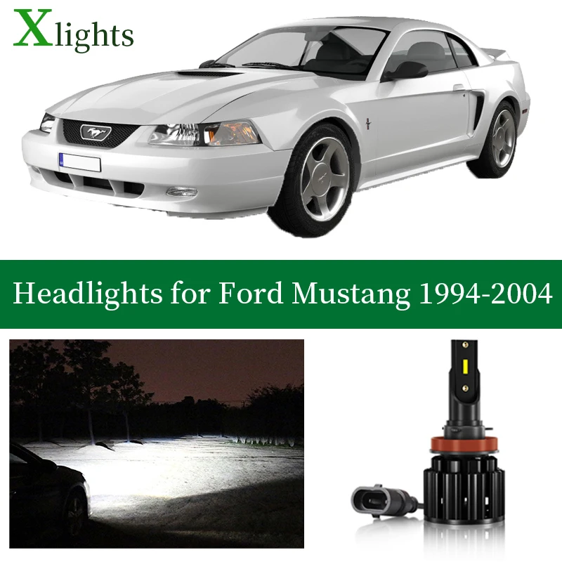 Xlights Led Headlight Bulbs For Ford Mustang 1994 - 2004 Low High Beam Canbus 12V Car Headlamp Lamp Light Lighting Accessories