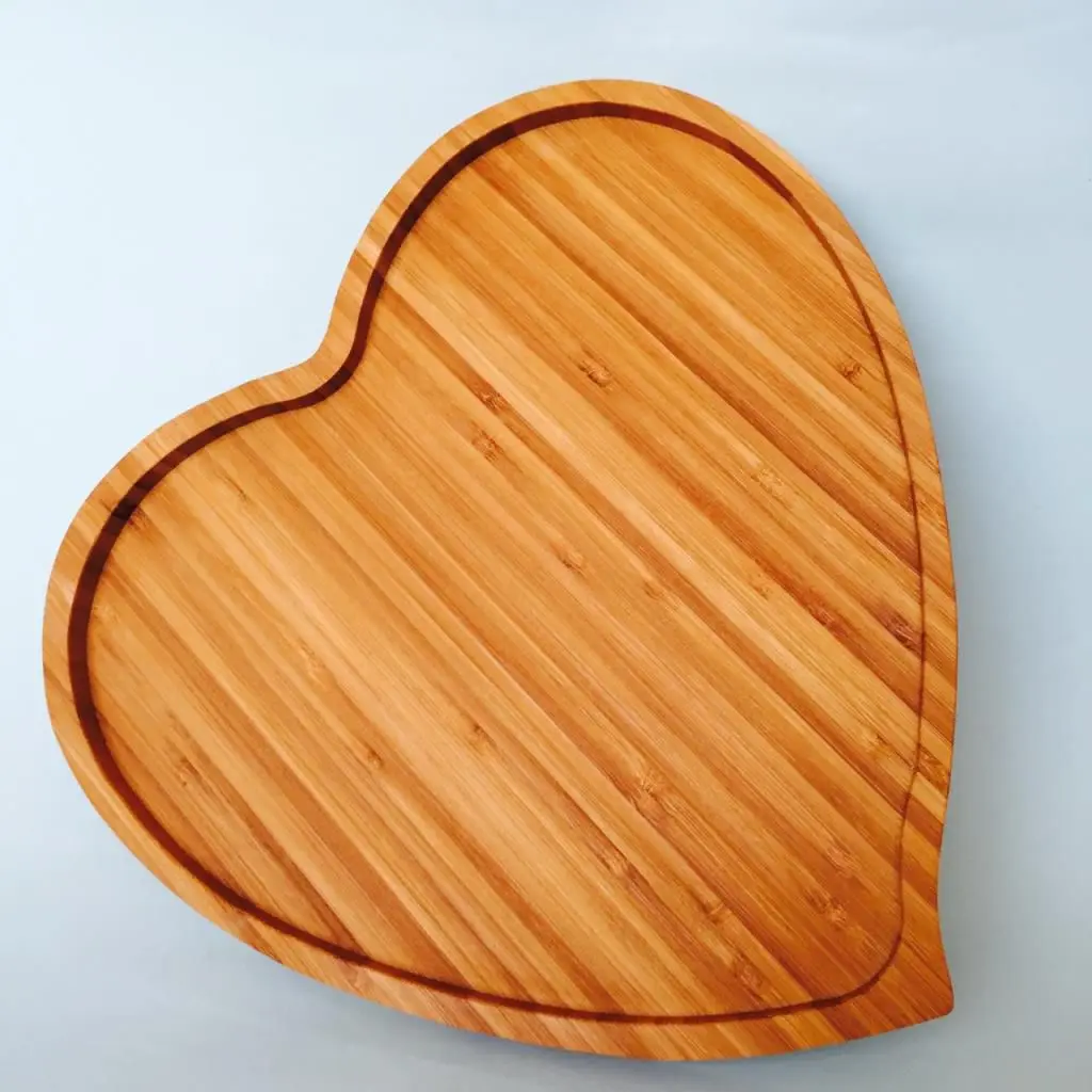 DOLBOVI Bamboo Big size Heart service tray 27x27x1,6 Cm tray поднос plateau de service