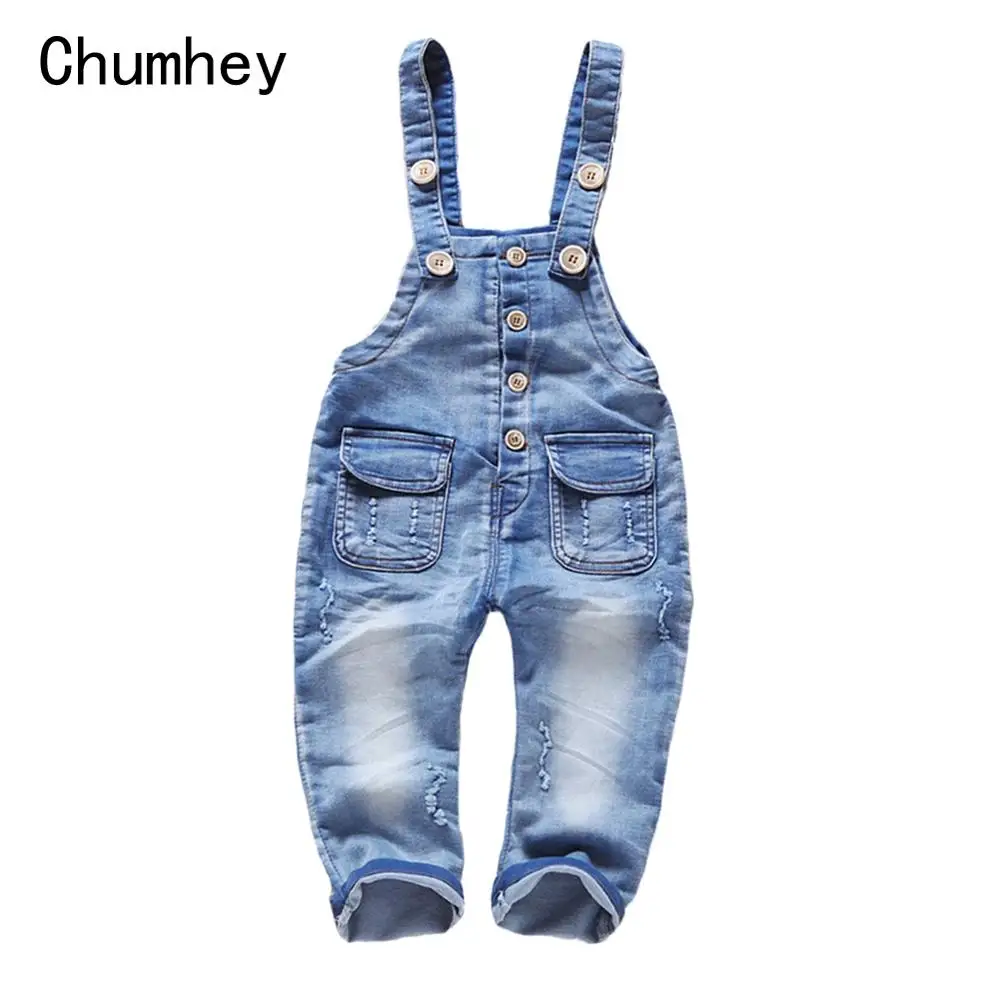 6M-4T salopette per neonato primavera estate ragazzi ragazze pantaloni con bretelle pantaloni per neonati tuta in Denim Jeans pagliaccetti