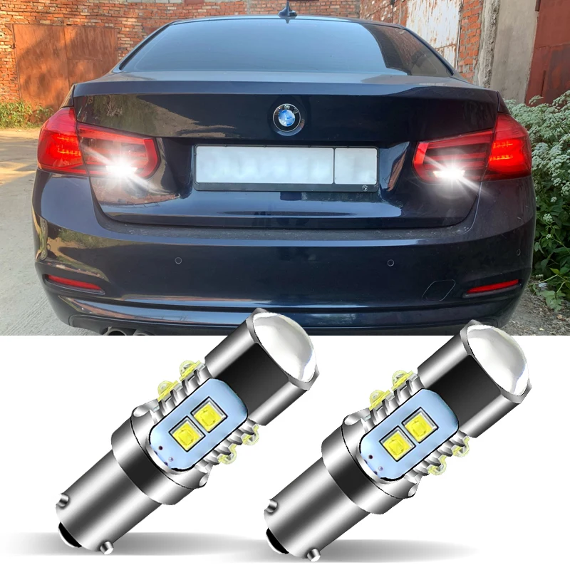 2pcs LED Backup Light Blub Reverse Lamp H21W BAY9S 64136 Canbus For BMW F30 F80 F31 G30 F90 F11 G31 E61 X3 G01 F97 X6 E71 E72