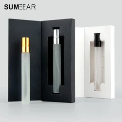 20pcs 10ml Empty Spray Bottle Frosted Glass Perfume Refillable Glass bottle Cosmetic Gift box with packaging
