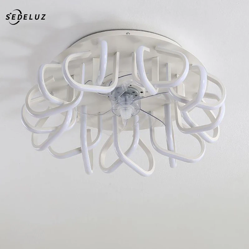 LED Ceiling Fan with Lights Remote Control Bedroom Decor Ventilator Lamp Living Room Dining Room LED Ceiling Fan Lights