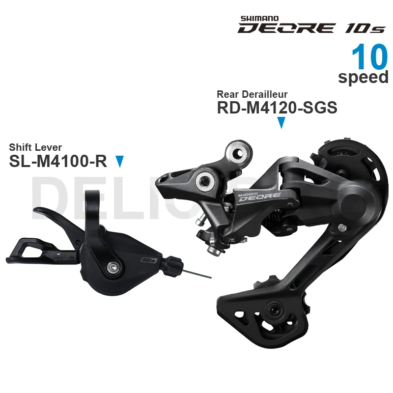 SHIMANO DEORE M4120 2x10v/11v Groupset M4100 Shifter and M4120 /M5120 Rear Derailleur - SHADOW RD - 2x10/11-speed Original parts