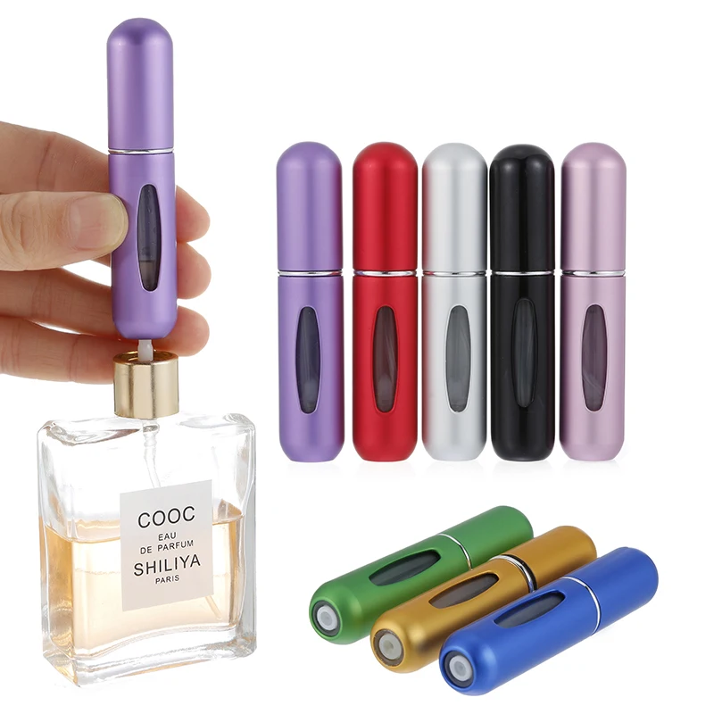 

5ml Portable Mini Refillable Perfume Bottle With Spray Scent Pump Empty Cosmetic Containers Spray Atomizer Bottle For Travel