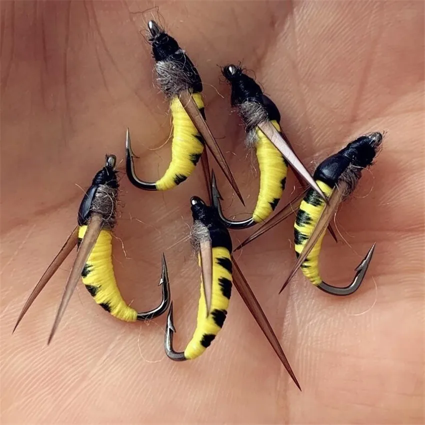 3/6Pcs Angeln Fliegen Realistische Nymph Scud Fly für Trout Fly Angeln Streamer Binden Künstliche Köder Köder – Detail 26