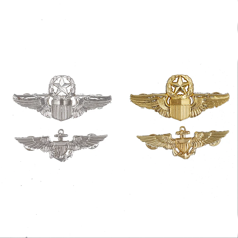 Wwii Us Command Badge Pin Brooch Us Army Wings Military Command Master Aviator Metal Wings Badge