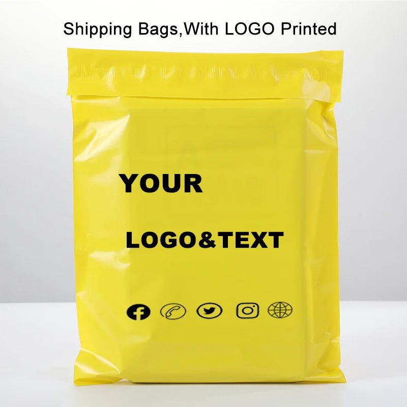 

50pcs Custom Shipping Bag Poly Mailers Courier Bag Poly Shipping Mailing Colorful Packaging Parcel Storage Custom Logo Brand Bag