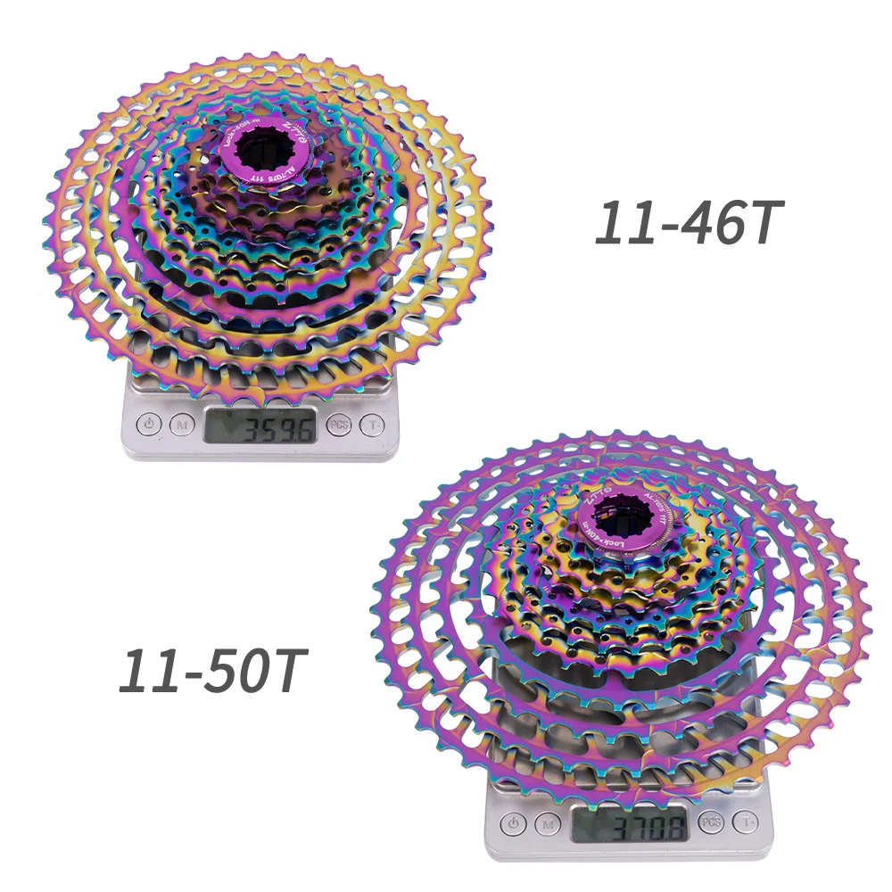 

Colorful MTB 11 Speed SLR2 Cassette Ultralight 11s 11-46T/50T HG System Bike Freewheel CNC k7 Sprocket For M8000 M7000 GX X1 NX