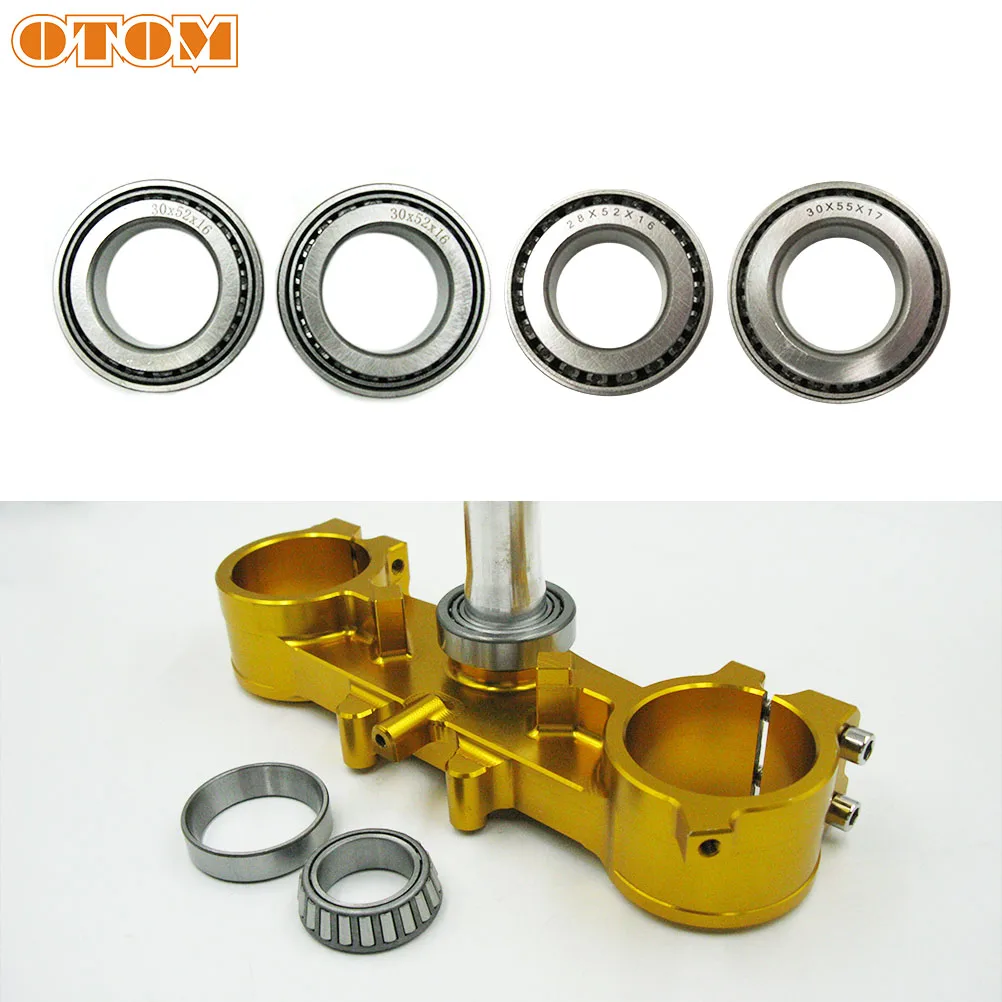 OTOM Motorcycle Steering Tapered Roller Bearing Kit For SUZUKI RMZ250 04-17 RMZ450 08-18 RMX450 10-11 Motocross Enduro Dirt Bike