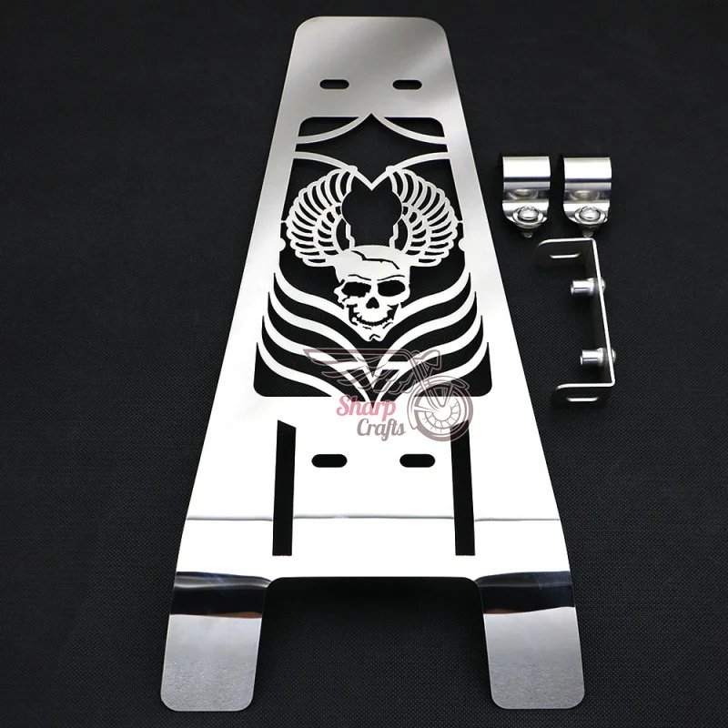 Motorcycle Skull Polished Stainless Steel Engine Radiator Cover Grill Guard Protector For Yamaha Road Star XV1600 XV1700 99-14 view 5