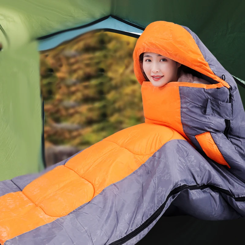 VILEAD Ultralight  Sleeping Bag  Waterproof Cotton Hiking Camping 4 Season Warm Envelope Backpacking for Outdoor Traveling