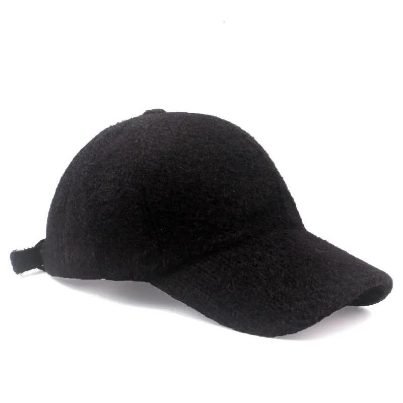 [YARBUU] New fashion brand high quality wool baseball cap Thicken Warm Pure color casquette hat with Hairball Men Women hats