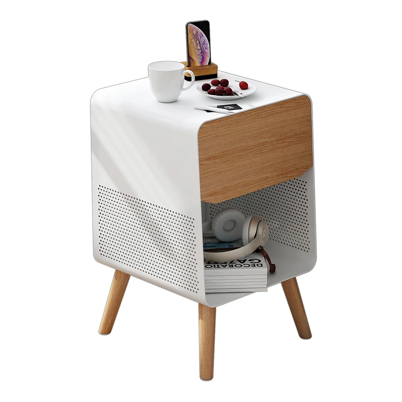 Nordic Iron Bedside Table, Creative Storage Cabinet, Modern Minimalist Side Table, Free Installation