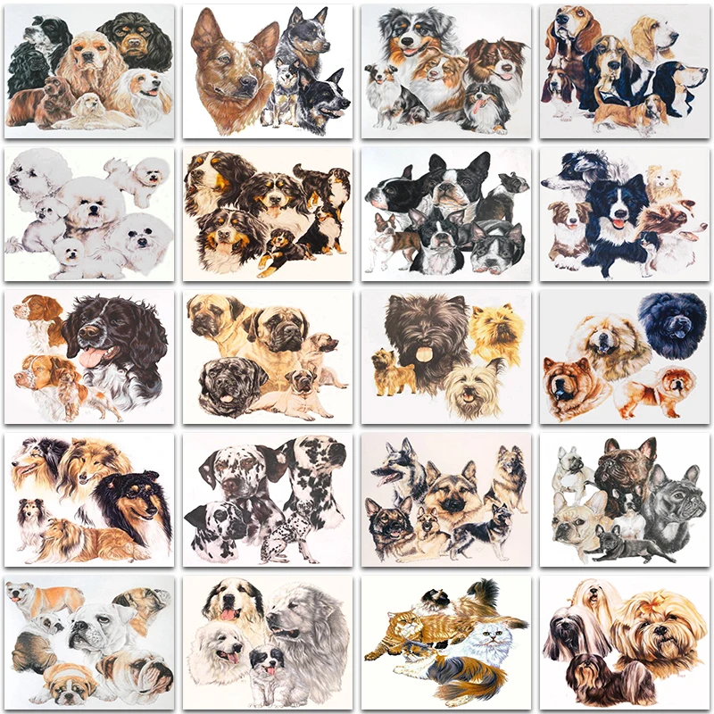 5D Diamond Painting Kit animal dog Bulldog Husky Corgi Poodle Full Square&Round embroidery mosaic Cross stitch Paint home decor