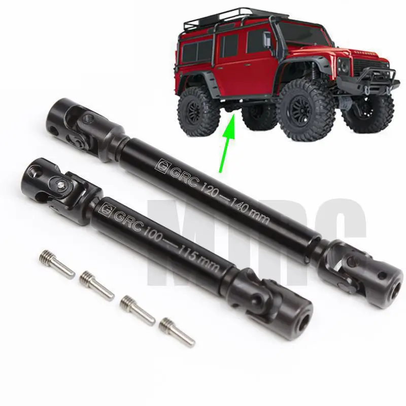 

120-140mm Heavy Duty Metal Steel Universal Drive CVD Shaft for RC Crawler Car SCX10 90046 D90 RC Cars Part Accessories