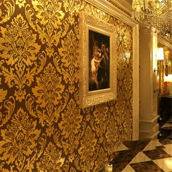 beibehang Luxury Gold Foil Wallpaper 3D Floral Striped Wallpaper Roll Living Room TV Wall Paper Waterproof Papel De Parede Roll