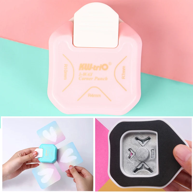 1Pc Mini Corner Rounder Punch 3 Manier Hoek Cutter Diy Ronde Edgers Trimmers