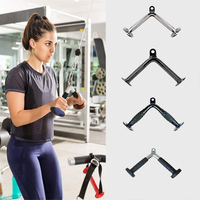 Gym Home Pully Cable Machine Attachments Handle, Pull Down Rope Rowing Machine Accessories, Muscle Strength Training V-handle