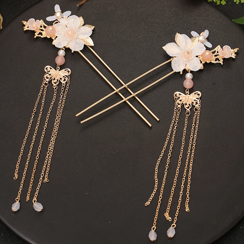 Hanfu-broche para el pelo para mujer, accesorios de borla Buyao, horquilla de disfraz antiguo para mujer, sombrero antiguo, accesorios para el cabello