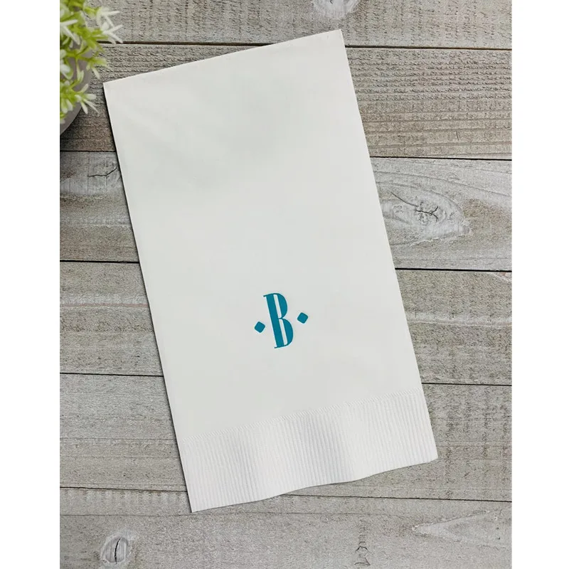 Personalized Christening Guest Towels Paper Custom Napkins Wedding Favors Hostess Logo Party Engagement Monogram Birthday Bar