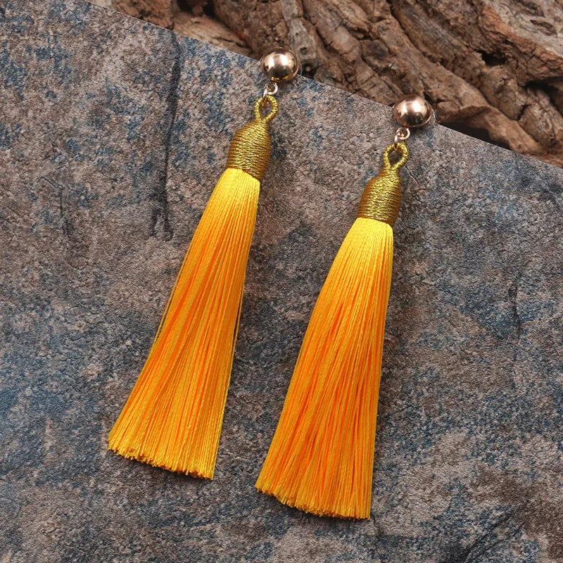 BTWGL New Hot Bohemia Women\'s Long Tassel Earrings European Exaggerated Boho Vintage Pendant Earrings Women\'s Jewelry