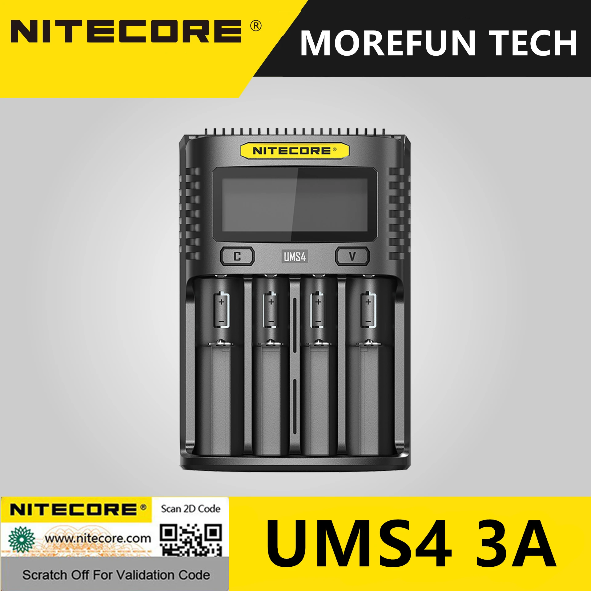 시간 제한 판매 기존 nitecore ums4 3a 지능형 고속 충전 4 슬롯 출력으로 뛰어난 충전기 호환 aa 배터리