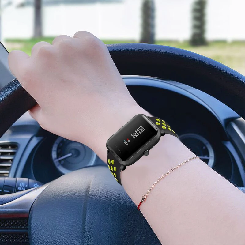 Correa de silicona para Amazfit GTS/2/2e/GTS2 Mini/GTR 3/Pro 47mm/GTR2/2e/stratos 2/3, correa de reloj deportivo, 20mm/22mm