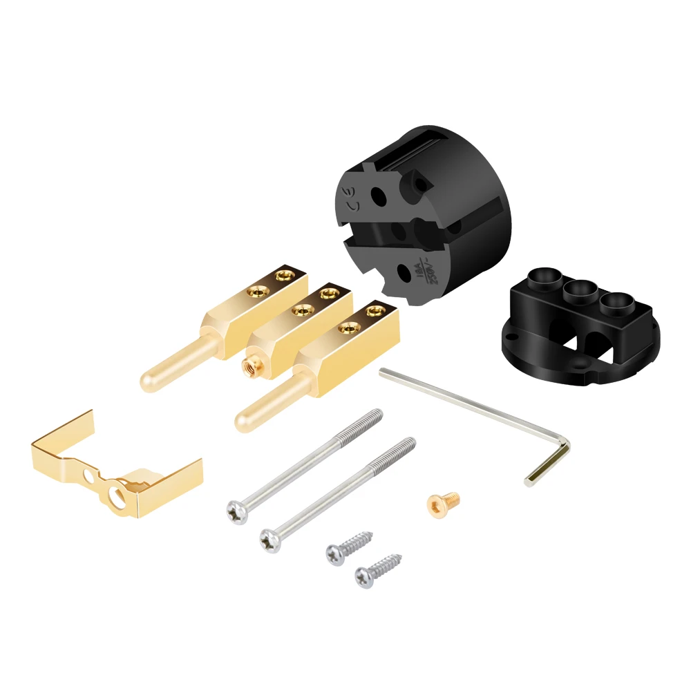 Monosaudio E102G/F102G czysta miedziane złote galwanicznie ue wtyczka typu Schuko wtyczka zasilania złącza Hifi 99.998% czyste złącze miedziane