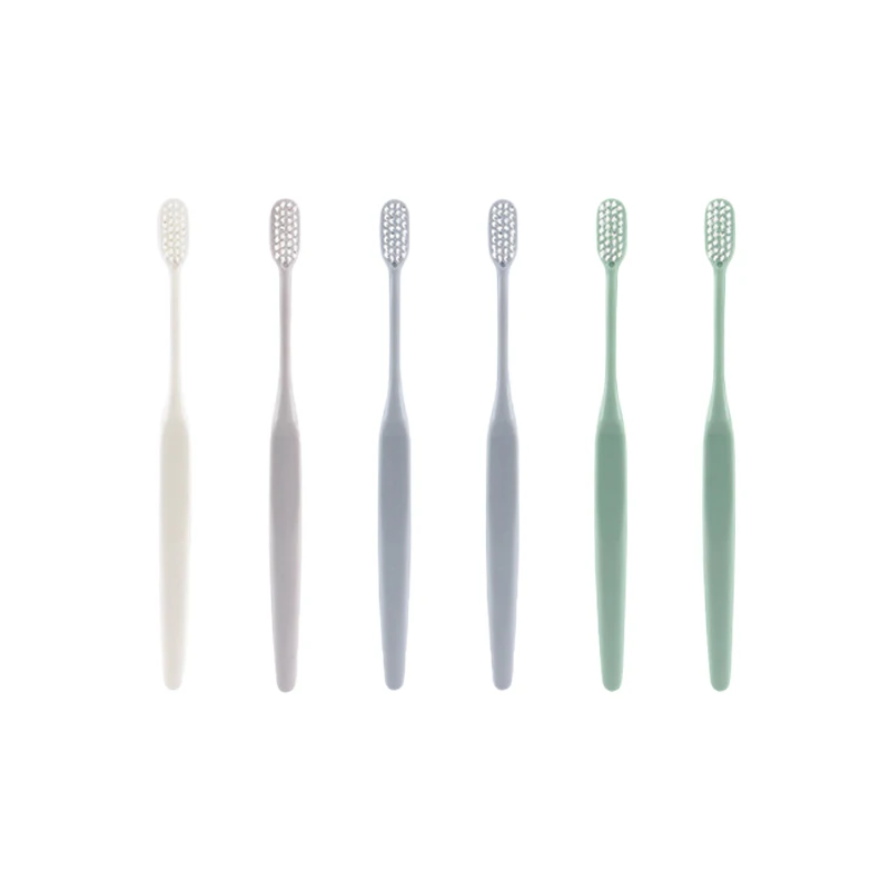 Brosses à dents souples pour adulte, ensemble de 6 pièces, outil dentaire Nano, pour enfant, voyage, famille, visiteur