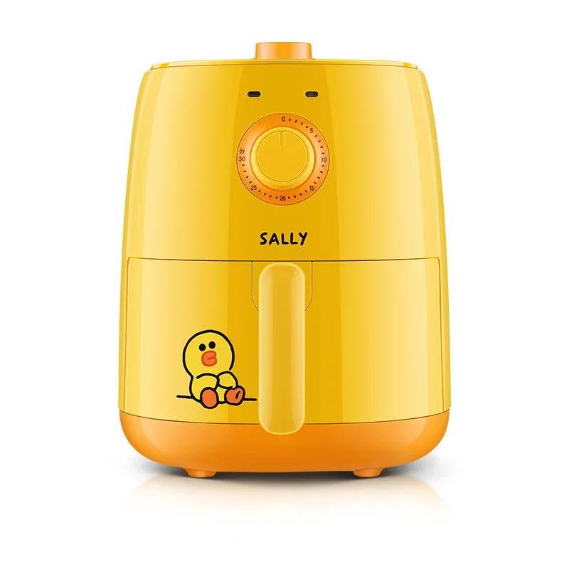 Joyoung-freidora eléctrica de alimentos para el hogar, máquina de patatas fritas sin aceite, Color amarillo/marrón, 220V, sally, 2,6l