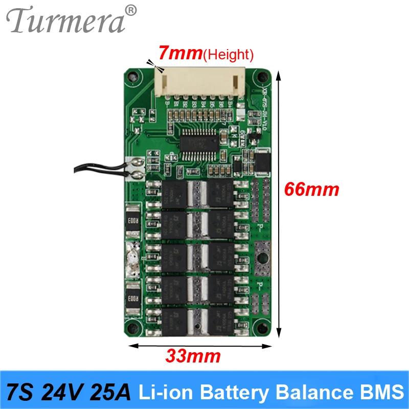 7s 24v 29.4v 25a bateria de lítio bms ntc placa de proteção de temperatura com equilíbrio para bicicleta elétrica e e-scooter usar um