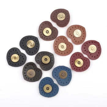 革とハートのペンチ,5個,磁気バックル付きの財布,ハンドバッグアクセサリーのセット