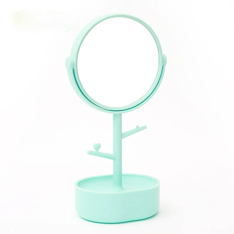 

zq Makeup Mirror Small Mirror Desktop Dressing Portable Desktop Mini-Portable Student Double Mirror